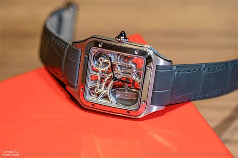 cartier santos replica vs original|cartier santos dumont skeleton watch.